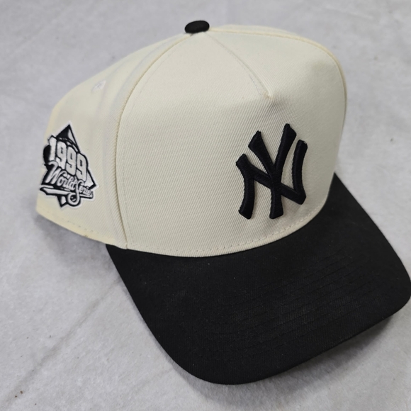 Black and Cream NY Logo Cap